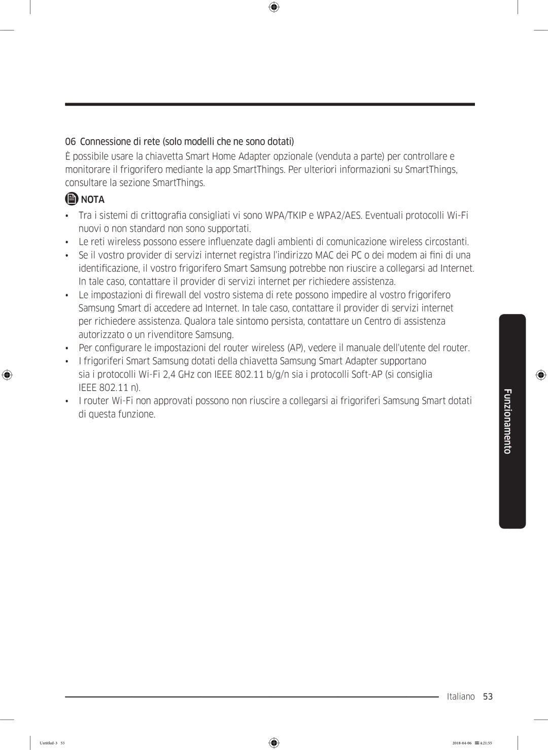 Samsung RS66N8101S9/EF, RS67N8210S9/EF, RS67N8211S9/EF manual Italiano 53  